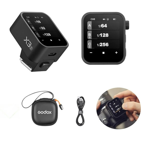Godox X3-S X3S X3 S Touchscreen TTL Wireless Flash Trigger forSony, 2.4GHz Wireless, High Speed Sync, OLED Screen Adjustable Brightness TTL Speedlight Transmitter forSony Cameras