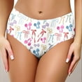 thumbnail image 2 of Wxolcjlv Women's Underwears Bowknot Digital Print Briefs Low-Mid Rise Sexy Comfy Fashion Panties ,Size S-XXL, 2 of 4