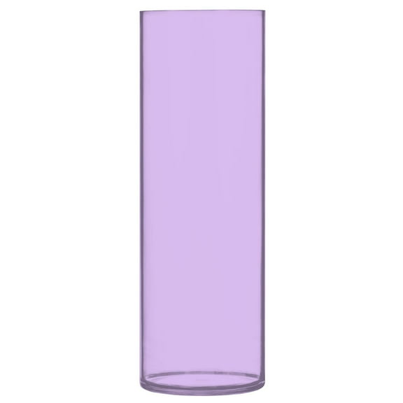 Clear Flower Vase Centerpieces Plastic Cylindrical Vases Home Wedding Decor 4"x12" Violet