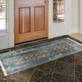 thumbnail image 3 of Ottomanson Machine Washable Cotton 2x5 Flatweave Runner Rug for Bedroom, 20" x 59", Rust Brown Bokhara, 3 of 10