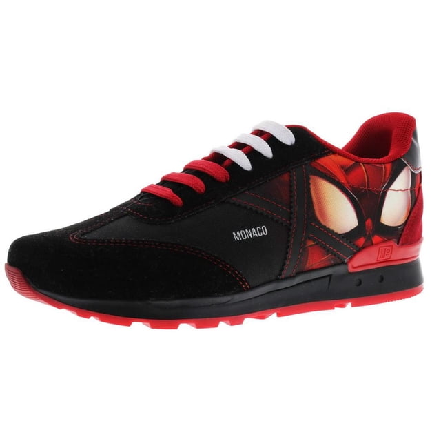 Tenis Spider Man Moda Juvenil Niños Textil Negro Casuales negro 26 Incógnita 015A1K