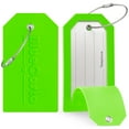 thumbnail image 5 of Luggage Tags w/ Privacy Covers & Wire Loops, Travel Suitcase Tags w/ ID Labels by BlueCosto, 5 of 8