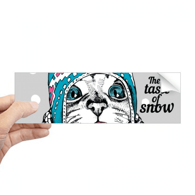 Cat Head The Taste Of Snow Cat Protect Animal Pet Rectangle Bumper Sticker Notebook Window Decal