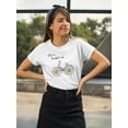 thumbnail image 2 of Daisy Bicycle Ride T-Shirt Women -Image by Shutterstock, Female 3X-Large, 2 of 4
