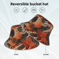 thumbnail image 2 of Lukts Gigantic Skull In Clouds Print Double-Side-Wear Reversible Reflective Bucket Hat Travel Beach Hat, 2 of 6