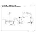 thumbnail image 1 of Kingston Brass KB8755NFLSP NuWave French 8" Centerset Kitchen Faucet, Oil Rubbed Bronze, 1 of 3