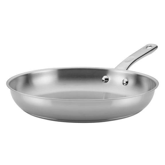 Ayesha Home Collection 12.5" Stainless Steel Induction Frying Pan