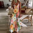 thumbnail image 3 of Floral Colorful Flower Fine Art Sleeveless Dress Summer Dress Woman 2025, 3 of 7