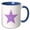 Blue/White, variant on 3drose, Colorful Geometrical Isolated Floral Mosaic Star Polygon, 11oz Mug