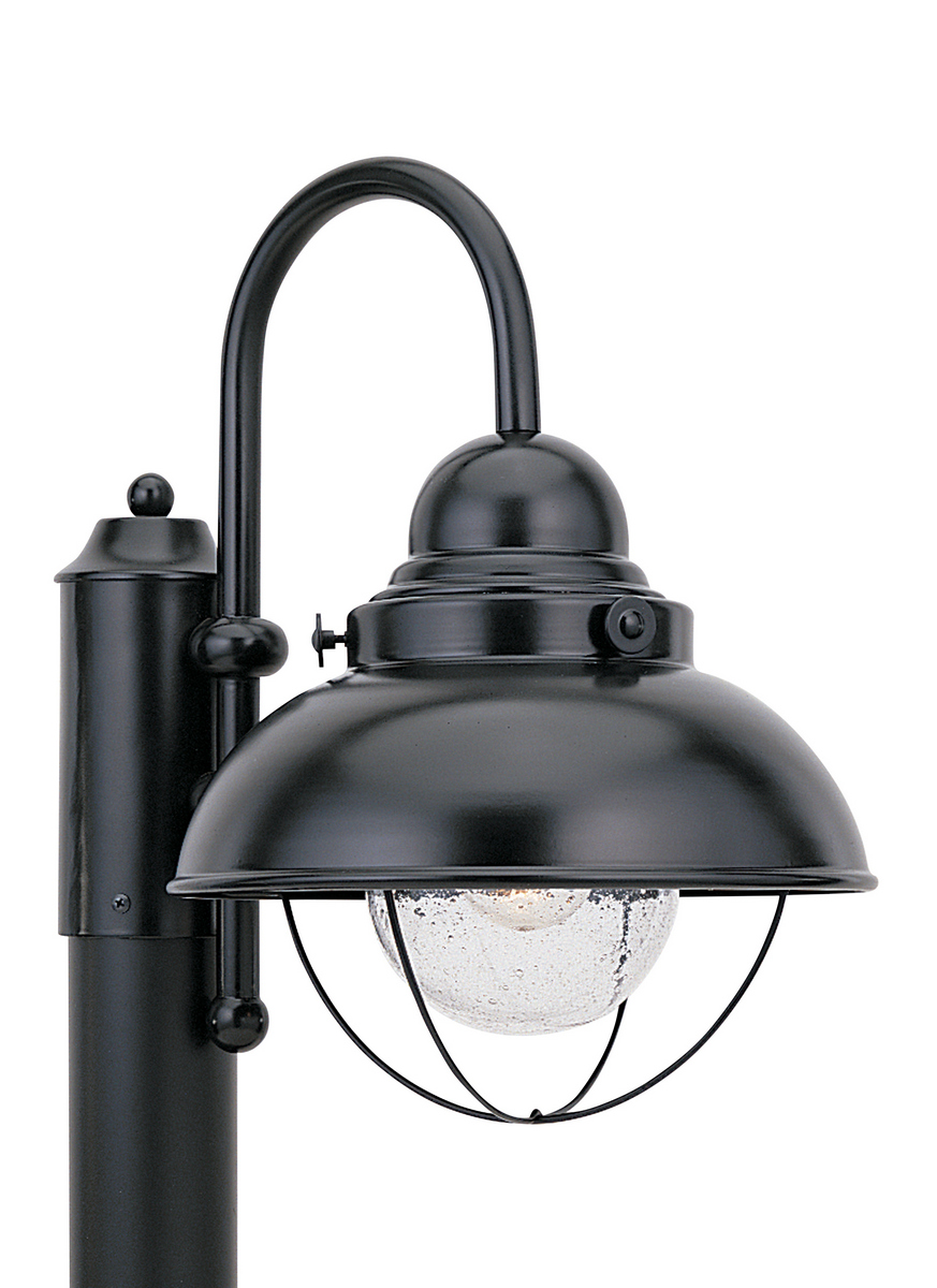 Sea Gull Lighting 8269-12 Sebring 1-Light Outdoor Post Lantern in Black - image 2 of 2