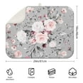 thumbnail image 2 of Microfibre Drying Mat for Kitchen Pastel Grey Flower Floral Print Dish Drying Drainer Mat Absorbent Pioneer Drying Mat Washing Up for Glass, Plate & Cup 18inch X 24inch, 2 of 5