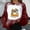 Red, variant on AOOCHASLIY Thanksgiving Day Women Tops Thanksgiving Day Fashion Women's Casual Long Sleeve Printed Ladies Sweatshirts Tops