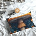 thumbnail image 3 of Salouo Vintage Blue Leaf Mushroom Pattern Pillow Cases,1PC Pillow Covers with Envelope Closure Decorative Pillow Case for Bed Couch,Pillows Not Included-20"x30", 3 of 6