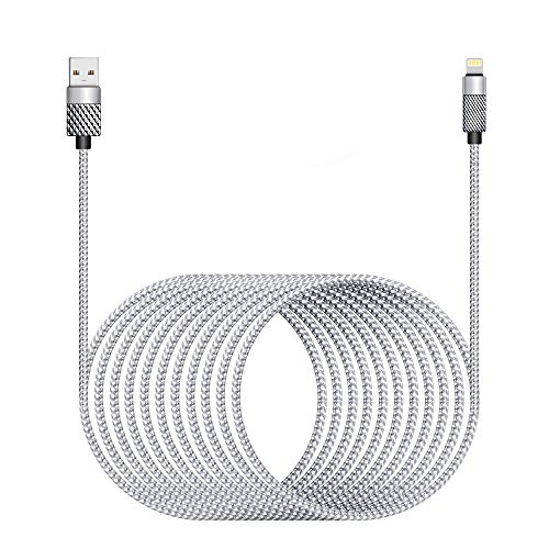 [ Apple MFi Certified ]iPhone Charger Cord 16Ft, Nylon Braided Long