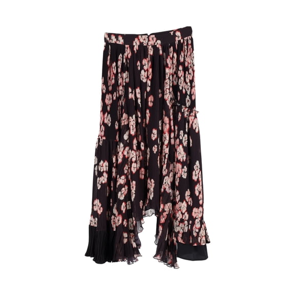 Pre-Owned Isabel Marant Wilney Pleated Skirt In Floral-Print Polyester