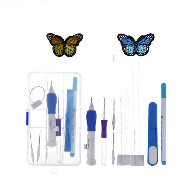 Juego de bolígrafos mágicos para bordar DIY, kit de herramientas de costura para tejer, accesorios de costura con aguja de punzón para ropa Eigraketly JJ18518-02