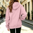 thumbnail image 6 of Girls Waffle Knit Hoodie with Pocket Trendy Loose Fit Casual Long Sleeve Kids Pullover Sweatshirt Fall Clothes Pink 5T, 6 of 7