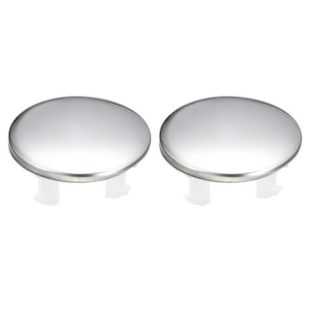 Uxcell 2 Pack Sink Trim Overflow Cover Ring Single Layer Metal Hole Insert in Caps Silver