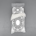 thumbnail image 2 of Ambesonne Mandala Bedding Set 4 Pcs, Lace Like Detailed Motif, Queen, Black and White, 2 of 3