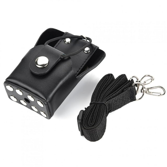 Funda de cuero para radio walkie talkie Motorola GP328plus/GP338plug/GP344/GP388 con cordón