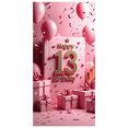 thumbnail image 5 of LUUFILx 13th Birthday Backdrop Decorations Banner Party Supplies Balloons Photography Props Confetti Happy Celebration Festive Decors Anniversary Background, 5 of 8