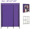 Portable Closet Storage Organizer Wardrobe Clothes Rack With Shelves 50x17x68"