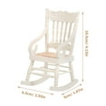 thumbnail image 4 of Mecedora de madera en miniatura a escala 1/12 (blanca), 4 of 8