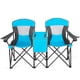 thumbnail image 4 of Costway Silla De Camping Doble Con Dosel Ajustable Y Desmontable, Silla Plegable Para 2 Personas Al Aire Libre Con Mini Mesa, Bolsa Refrigeradora, 1 Bolsillo Frontal Y 2 Portavasos, Playa, Viajes, 4 of 4