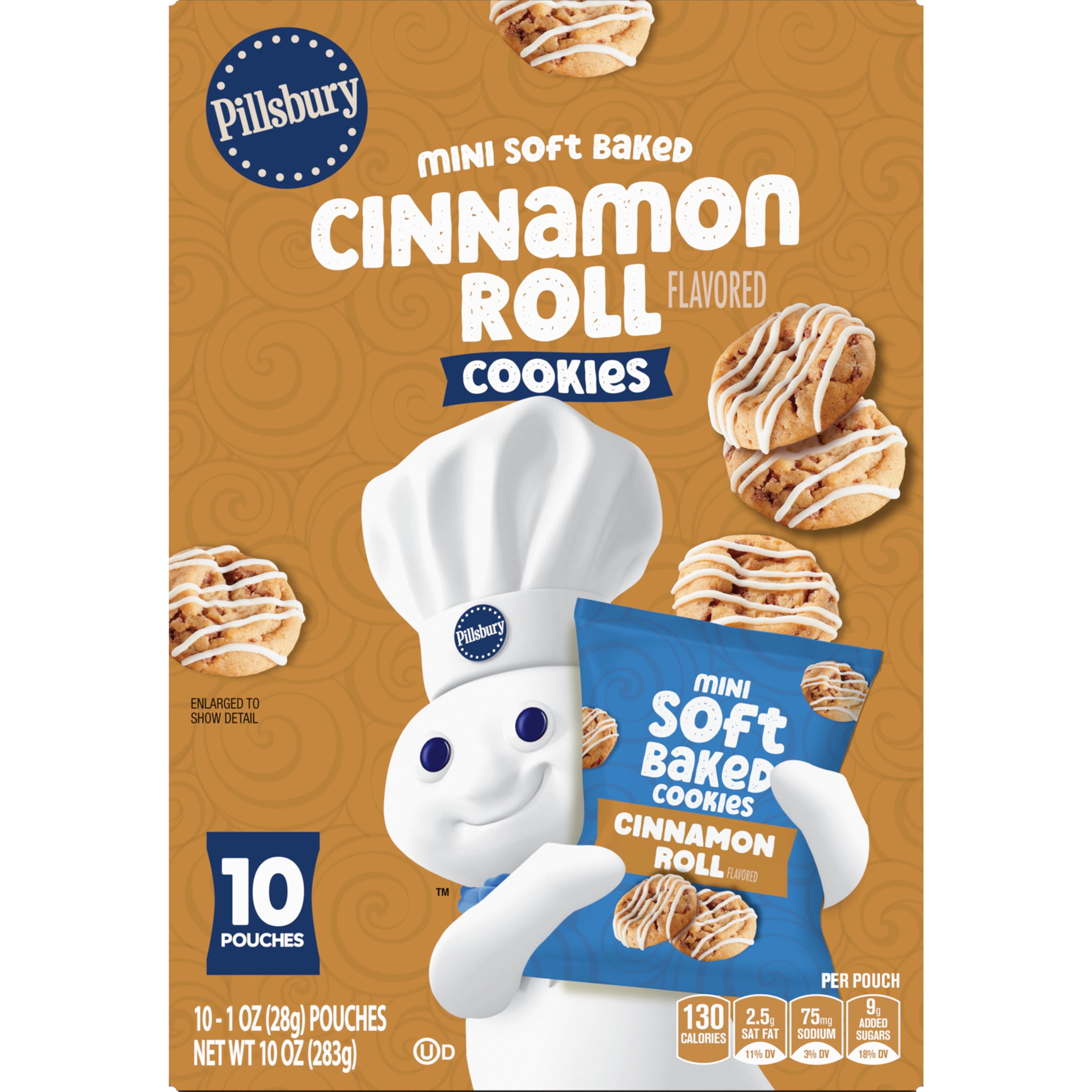 Pillsbury Mini Soft Baked Cinnamon Roll Flavored Cookies 10 Count