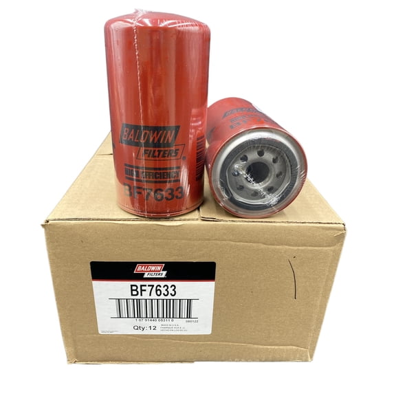 BF7633 Baldwin Fuel Filter Replace 1R0750 Pack of 12