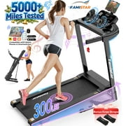 Treadmill for Home, Portable Folding Electric Exercise Treadmill with Adjustable Incline, APP Control, 64 Programs, 300 lb Capacity, 7.5MPH, Bluetooth Speakers, Running Walking Jogging, 12/23 Update