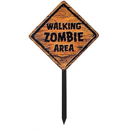 Zombie Warning Sign Prop