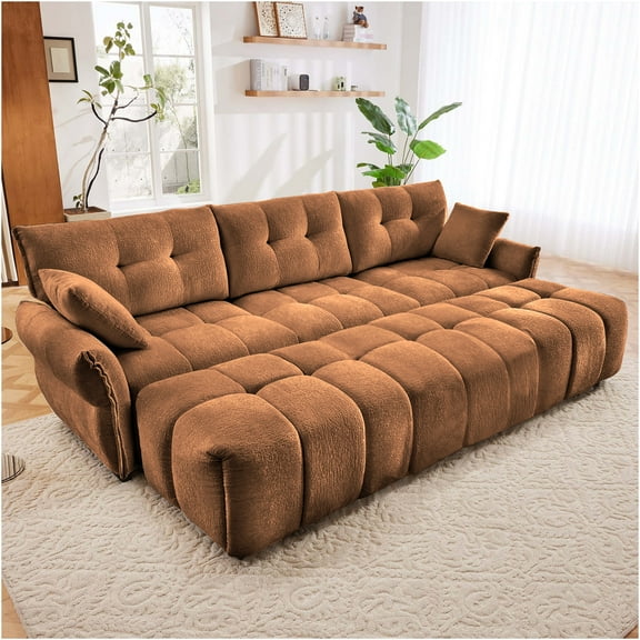 JERFIT Modern Chesterfield Velvet Sofa Set with Nailhead Trim, 3 2 Seater Upholstered Couch for Living Room, Apartment, Office, Black