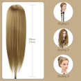 thumbnail image 4 of 28 Inch Mannequin Head 80% Human Hair with Tripod Stand,Mannequin Cosmetology Manikin Practice Doll Head with stand,Braiding Hairdressing Head for Hair Styling with Table Clamp + DIY Hair Styling Set, 4 of 9