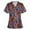 Red, variant on Ozmmyan Womens Tops Scrubs for Women Short Sleeve V-neck Scrubs Tops Working Uniform Printed with Two Pockets Blouse Nursing Uniform Saving Clearance