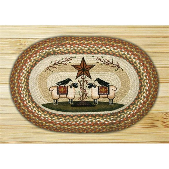 Capitol Importing 65-300SBS Sheep & Barn Star - 20 in. x 30 in. Oval Patch