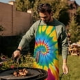 thumbnail image 4 of Rainbow Tie Dye Mandala Pattern Apron-Garden Aprons for Women with Pockets-Cotton Linen Waterproof Kitchen Cooking Gardening Aprons Adjustable for Kitchen,Cooking,BBQ and Salon 33x27 Inch, 4 of 7