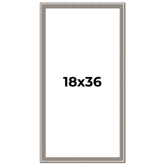 18x36 Frame Grey Real Wood Picture Frame Width 1.25 inches | Interior Frame Depth 0.5 inches | Hans