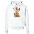 thumbnail image 2 of Inktastic USA Teddy Bear Adult Hoodie Sweatshirt, 2 of 4