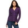 Sofia Jeans by Sofia Vergara Women’s V-Neck Peplum Button Front Sweater