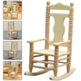 thumbnail image 2 of Miniature Chair Ornament Mini House Chair Model Tiny Furniture Figurine Wooden Mini Chair Decor, 2 of 4