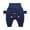Dark Blue, variant on FYDUU Boys Cargo Pants Toddler Boys Girls Casual Long Pants Cartoon Print High Waisted Baby Sweatpants Soft Bottoms 18-24 Months