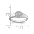 thumbnail image 3 of Sterling Silver Circle Ring with Micro Pave Synthetic Cubic Zirconia (CZ)s, 3 of 4