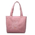 thumbnail image 2 of Bolsa Bolso de hombro de pana para mujer. bolso de compras reutilizable de dibujos animados (rosa) Ehuebsd Nuevos Originales, 2 of 6