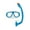 Blue, variant on Akona Junior Mask and Snorkel Set