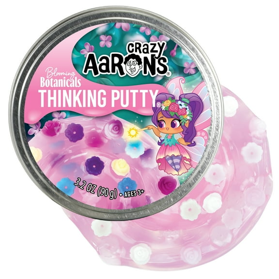 Crazy Aaron’s Blooming Botanicals Thinking Putty, Pink, Ages 3 and Up