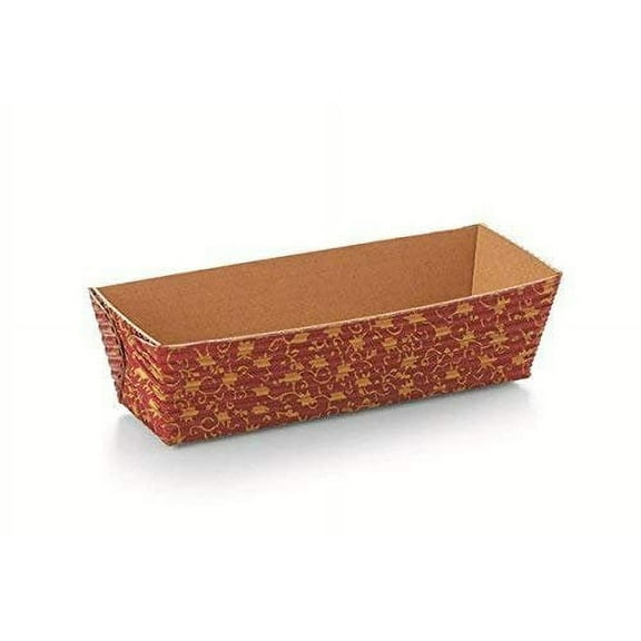 Welcome Home Brands CT220 Leaf Rectangular Baking Loaf Pan 4.4 Ounce Volume, 4.2 Inch x 1.2 Inch x 1.3 Inch High - Pack of 50