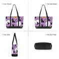 thumbnail image 6 of FORMRS Canvas Laptop Tote Bag for Women with 15.6" Computer Compartments Shoulder Handbag, Purple Halloween Pattern, 6 of 7