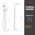 thumbnail image 5 of CASAINC 1-Handle Freestanding Tub Faucet with Handheld Shower Head in Oil Rubbed Bronze, 5 of 8
