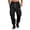 C280 Black, variant on CONZONE Mens Workout Pants Wide Leg Elastic Waist Drawstring Cargo Joggers For Men Relaxed Fit Cozy Fall Winter Sports Trousers With Pockets